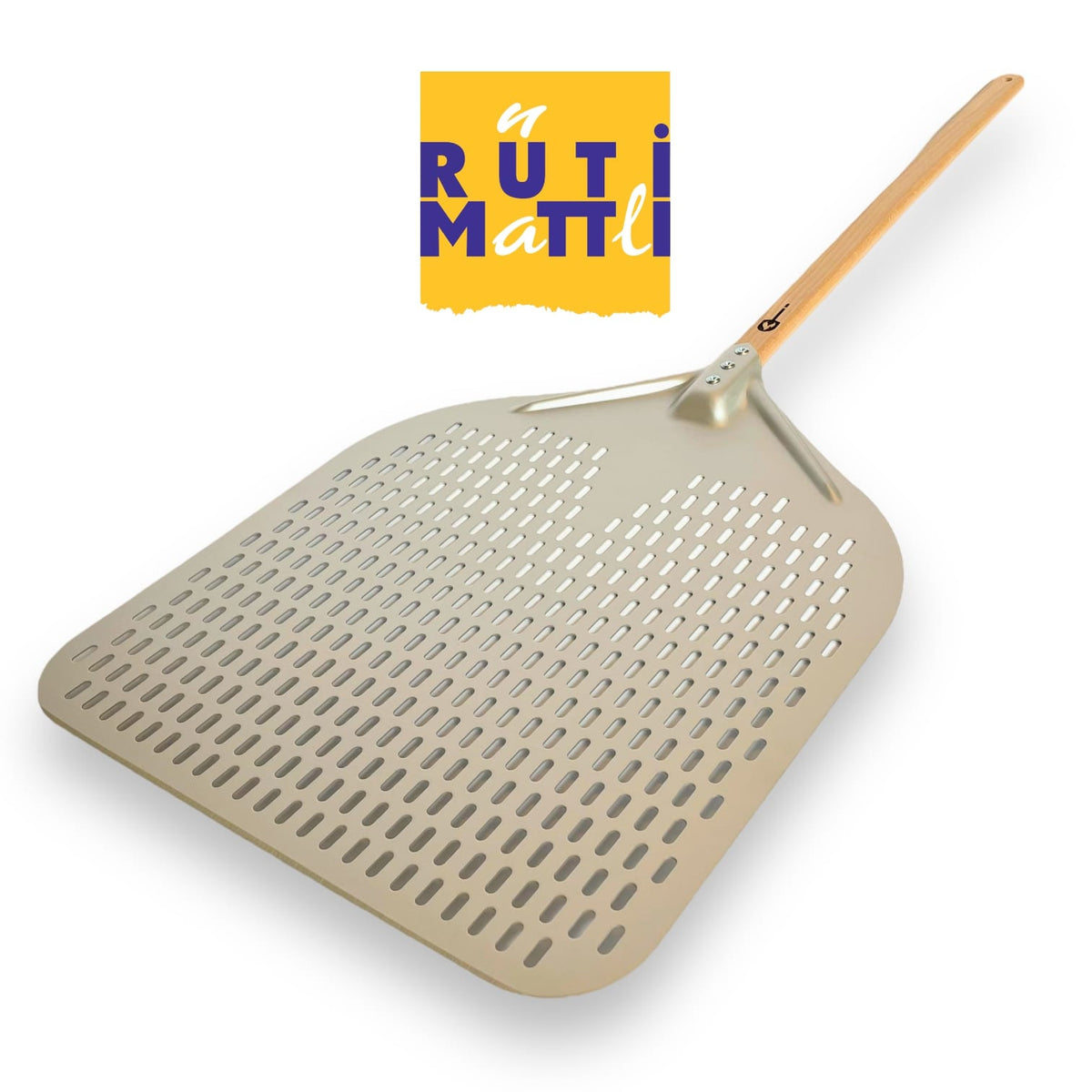 Pizzaschaufel Aluminium Holzgriff